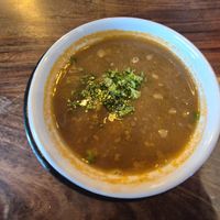 Vegan lentil soup at CUL&CUL - Cultivo y Cultura in Queretaro