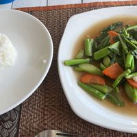 Stir fried Kole  at Chanda's Historical Garden Restaurant - อาหารสวนประวัติศาสตร์ in Sukhothai