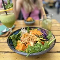 The food and drinks were very fresh and delicious. The bowl are small and come without rice but you can order them on the side. We recommend this lovely place   at Greentable in Hamburg