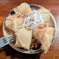 Desert with banana and Peanuts at Greentable in Hamburg