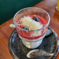 Coconut Panna cotta at Greentable in Hamburg