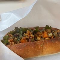 chili beans sandwich at Mame Kitchen Maruyama in Sapporo