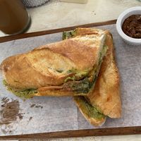 Vegan panini  at Breaking Bread in Tamarindo
