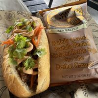 Vegan banh-mi  at Sideward Brewing Co in Orlando