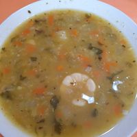 Sopa de verduras de entrada at Restaurante Vegetariano Naturaleza y Salud in Lima