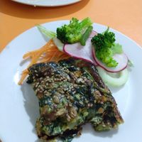 Leek pie at Restaurante Vegetariano Naturaleza y Salud in Lima