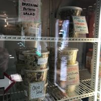 Deli case at Scottish Bakehouse in Vineyard Haven