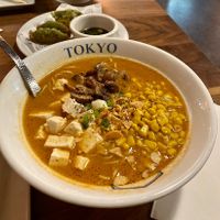 Vegan Spicy Garnet Ramen  at Rakkan Ramen in Chicago