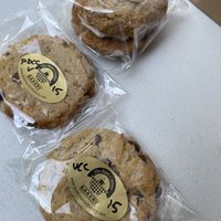 Vegan treats! Chocolate chip & peanut butter chocolate chip cookies   at Bean Counter Bakery in Worcester