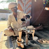Opium ceremony (village safari tour)   at Chhotaram Prajapat's Homestay in Jodhpur