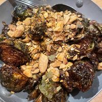 Egyptian style fried Brussels sprouts   at Nue in Seattle
