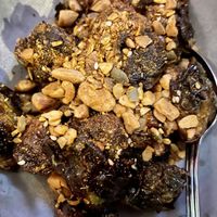 Fried Brussels sprouts — so yum  at Nue in Seattle