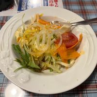 salad - I put garlic pepper oil, salt, and pepper on it. at Sasso Nero in Kuroishi