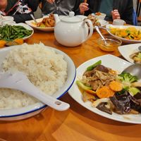 3 dishes on the right are vegetarian at Yummy Chinese Cuisine in Christchurch