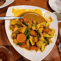 Mix vege with coconut cream curry at Yummy Chinese Cuisine in Christchurch