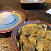 Vegan rendang  at Horas Restaurant in Samosir