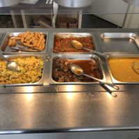 Lunch buffet at Loving Hut in Helsinki