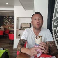 Happy with the falafel wrap at Komagene Rouen in Rouen