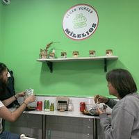 Gluten free and happy!   at Míleljos Vegan in Alicante