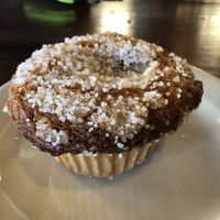 vegan blueberry muffin  at Cafe Maggie in Tucson