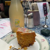 Carrot cake and homemade lemonade  at Vollpension - 1st District in Vienna