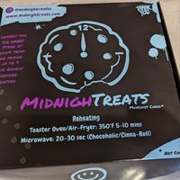 To go box for 4 cookies -- they are pretty big at MidnighTreats in Arlington