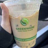 Brown sugar milk tea (with brown sugar jelly)  at MidnighTreats in Arlington
