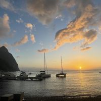  Beautiful sunset!   at Island Chef in Soufriere