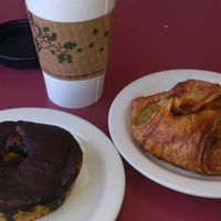 Pumpkin chocolate doughnut and croissant  at Beet Box Bakery & Cafe in Denver