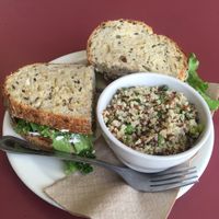 Chickpea of the Sea w/ Quinoa Salad  at Beet Box Bakery & Cafe in Denver