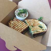 Cremini Panini and Quinoa side at Beet Box Bakery & Cafe in Denver