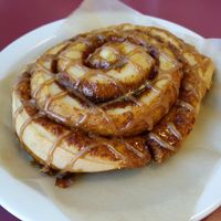 delicious cinnamon roll at Beet Box Bakery & Cafe in Denver