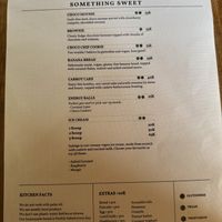 Dessert menu   at Mana Retreat in 