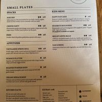 Snacks and appetizer menu  at Mana Retreat in 