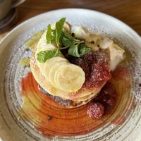 Happy pancakes  at Mana Retreat in 