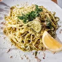 Fettuccine with pesto  at Mana Retreat in 