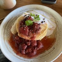 strawberry pancakes  at Mana Retreat in 