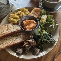 Big brekkie (So good that we ordered more hash and spinach)   at Mana Retreat in 