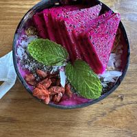 Pink dragon smoothy bowl   at Mana Retreat in 