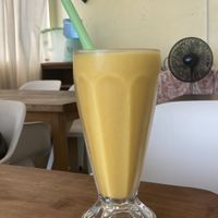 Mango smoothie with coconut milk  at BAKI Restobar in Moalboal