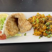 Aloo chaat puri  at Taste of India in Isle Of Skye