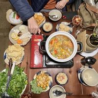 Hot pot for two and sides   at Thong Dong 2 - Vegan Friendly Kitchen in Lao Cai