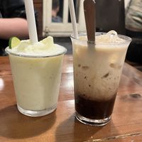 Lime freeze and iced chocolate (both very good!!)  at Thong Dong 2 - Vegan Friendly Kitchen in Lao Cai