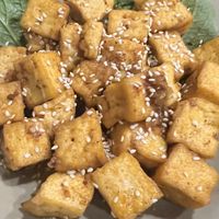 Butter garlic tofu (very good)  at Thong Dong 2 - Vegan Friendly Kitchen in Lao Cai