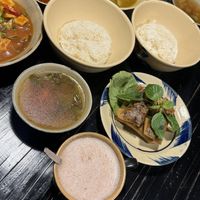 Everything so delicious!!  at Thong Dong 2 - Vegan Friendly Kitchen in Lao Cai