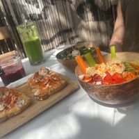 Amazing hummus bowls!  at YAAB Vegan Kitchen in Puerto Escondido