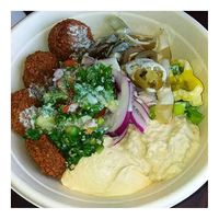 Veggie Mazza Bowl at Jaffa Mediterranean Grill in South Portland
