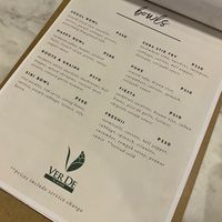 Menu: Bowls  at Ver De in El Nido