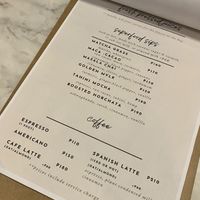 Menu: Juices, Drinks & Coffees  at Ver De in El Nido