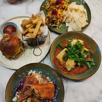 Soyrizo tacos, shroom' melt, lasagna roll ups, tex mex rolls at Ver De in El Nido